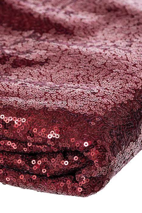 60"x 5yds Sequin Netting Burgundy