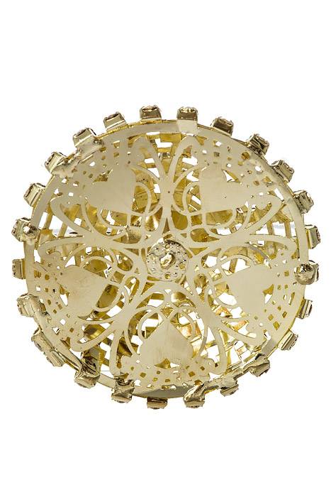 65mm Ribbon Button Gold - Image 2