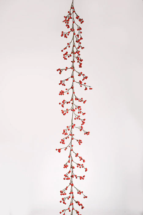 6Ft Berry Garland Red