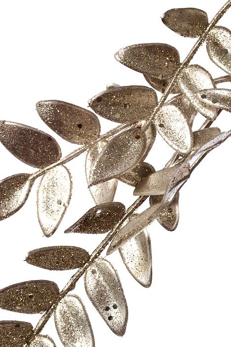 6Ft Glitter Ash Garland Platinum - Image 2