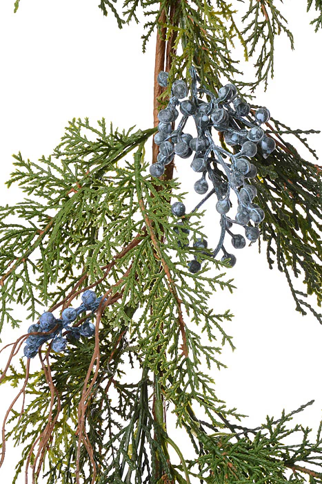 6Ft Juniper Garland With Berry Green/Blue - Image 2