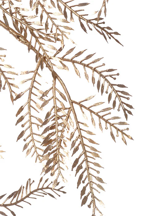 6Ft Metallic Mimosa Garland Champagne - Image 2