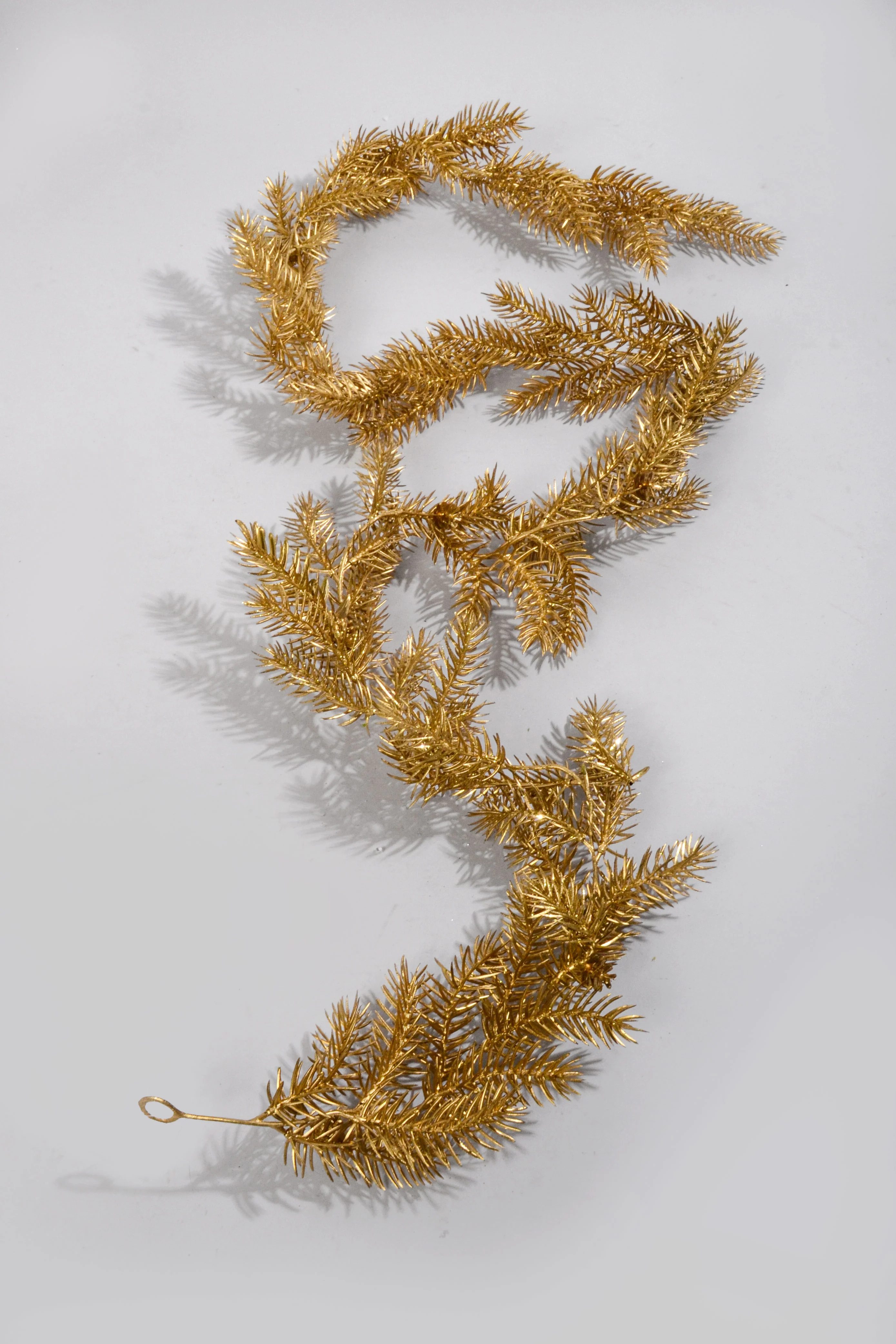 6Ft Pine Garland With Cone Gold - Image 2