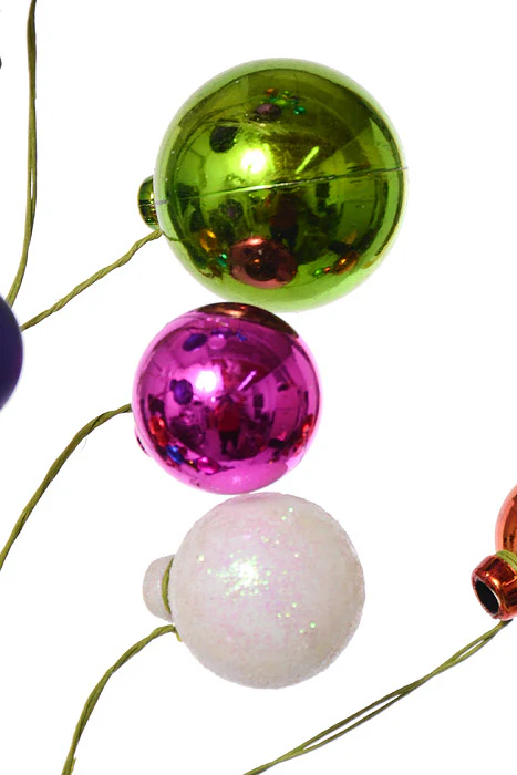 6Ft Shiny Balls Ornaments Garland Multi Color - Image 2
