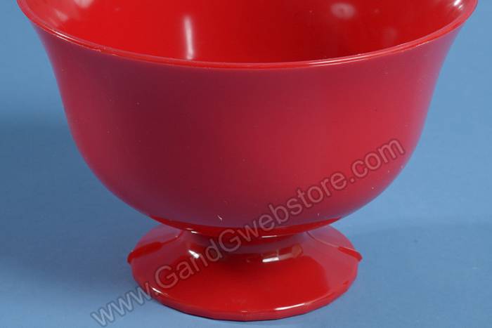 7.25" X 5.25" Plastic Fruit Bowl Red - Image 2