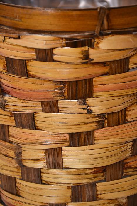 7.25 X 7.5" Planter Rattan Bamboo (Natural/Brown) - Image 2