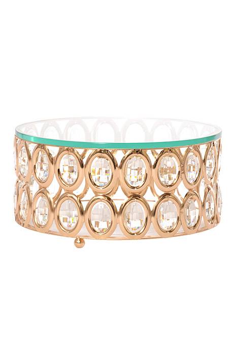 7.5"/11.5"/15.75" Round Cake Stand W/crystal Gold - Image 3