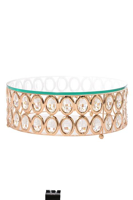 7.5"/11.5"/15.75" Round Cake Stand W/crystal Gold - Image 5
