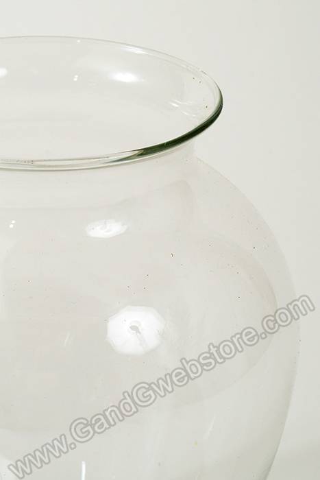 7.5" Glass Ginger Vase Clear - Image 2
