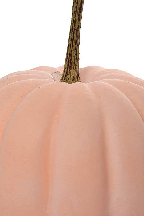 7.5" Latex Harvest Pumpkin w/ Vine Light Pink - Image 2