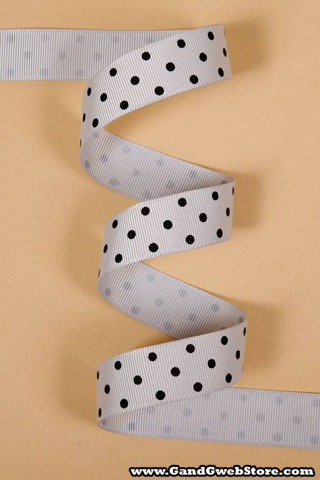 7/8" X 17yds Grosgrain Shell Grey #007 - Image 2