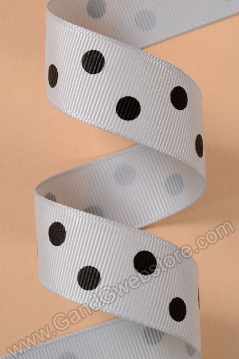 7/8" X 17yds Grosgrain Shell Grey #007 - Image 2