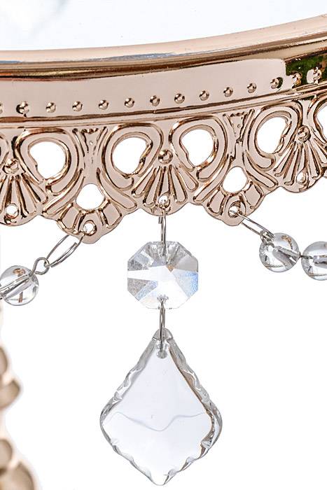 7" /9" /10.5" H Round Cake Stand W/crystal Gold - Image 7