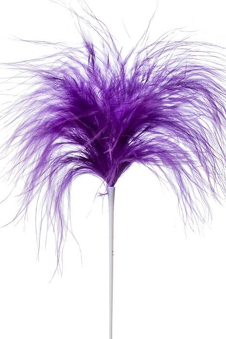 7" Feather Picks Purple Pkg/12 - Image 2