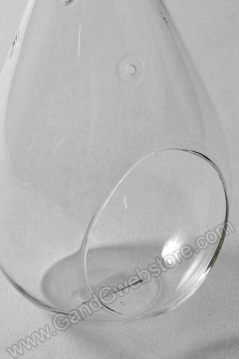 7" Glass Teardrop Terrarium W/hook Clear - Image 2