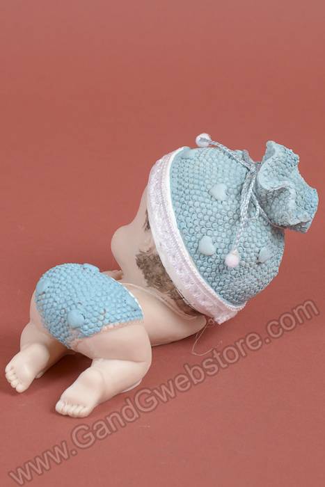 7" Laying Down Baby Boy Blue - Image 2