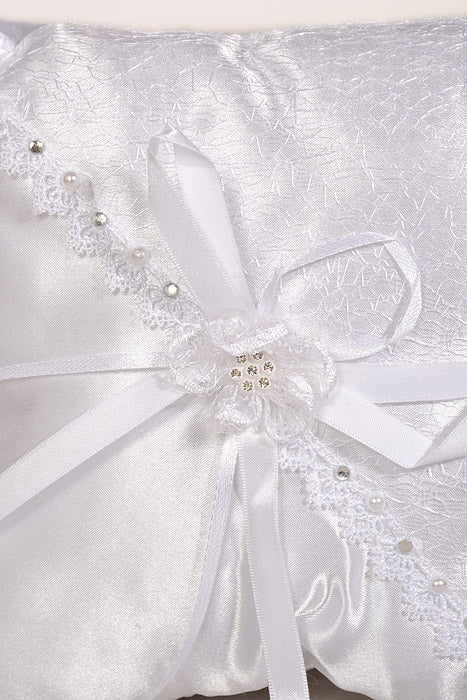 7" Ring Pillow White - Image 2