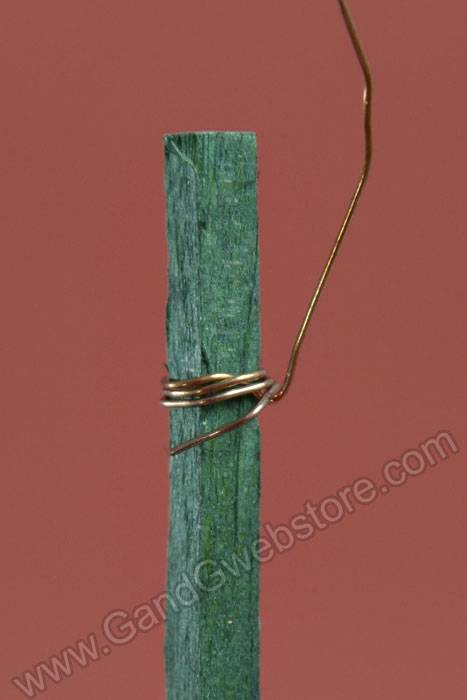 7" Wired Wood Pick Green Pkg/250 - Image 2