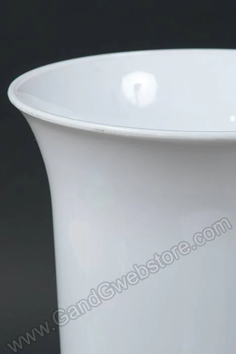7" X 14" Round Plastic Vase White - Image 2