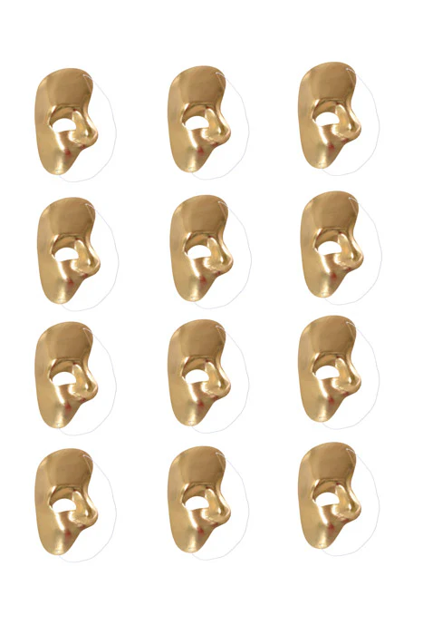7" X 4" Opera Half Face Mask Gold Pkg/12 - Image 3