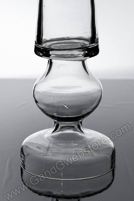 7" X 5.25" X 23.5" Glass Vase Clear - Image 2