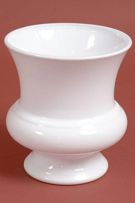 7" X 7.5" Designer Plastic Urn White