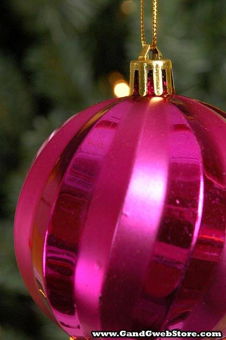 70mm Shiny/matt Pumpkin Ball Fuchsia Box/6 - Image 2
