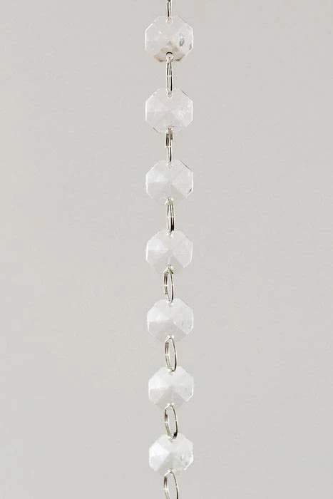 72" Acrylic Octagonal Bead Garland Clear