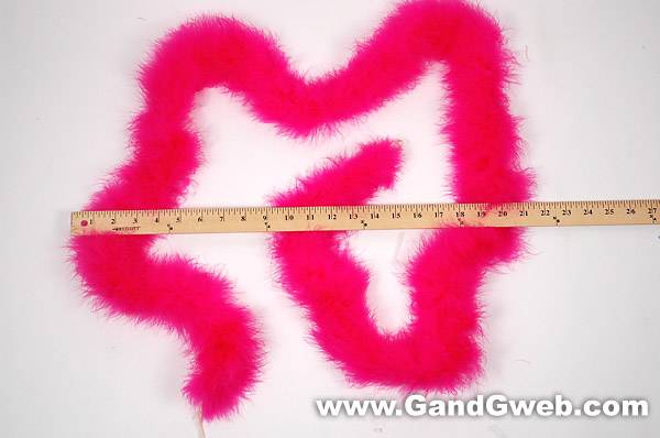 72" Feather Marabou Hot Pink Ea - Image 3