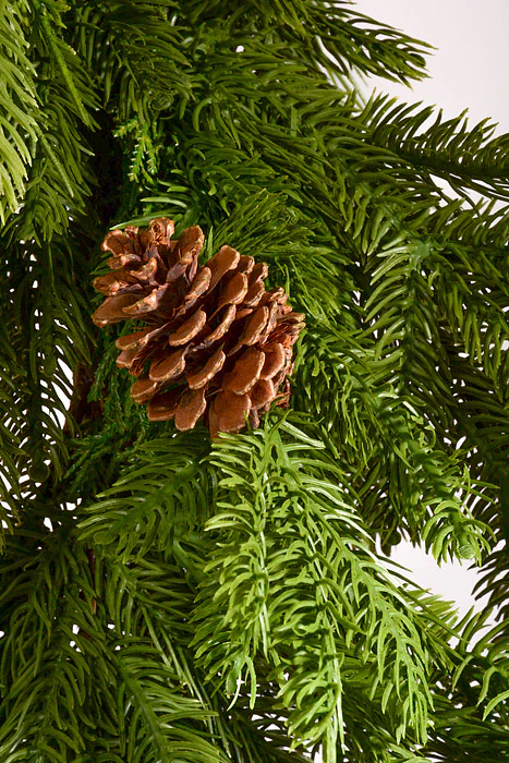 72" x 12" Artificial Natural Touch Mix Evergreen Garland Green - Image 2