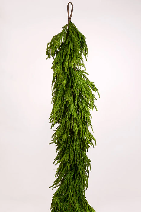 72" x 16" Artificial Natural Touch Norfolk Pine Garland Green