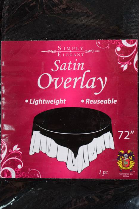 72" X 72" Satin Overlay Black - Image 2