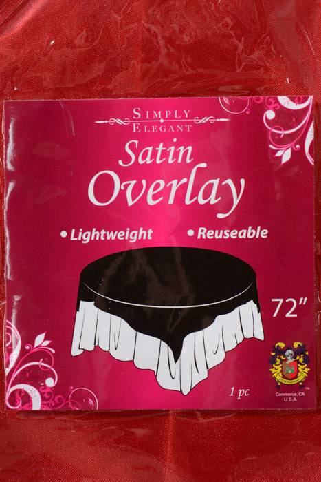 72" X 72" Satin Overlay Red - Image 2