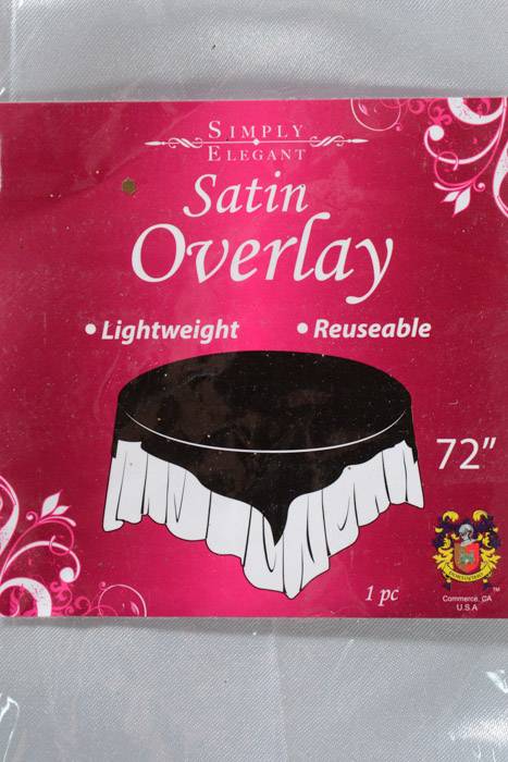 72" X 72" Satin Overlay Silver - Image 2