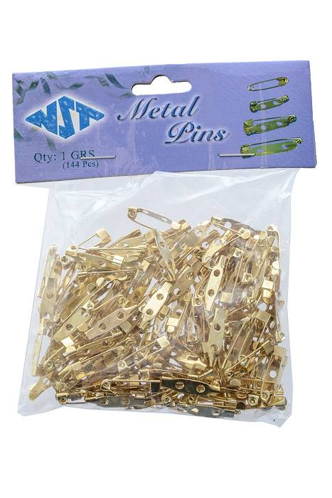 .75" Metal Pin Gold Pkg/144 - Image 2