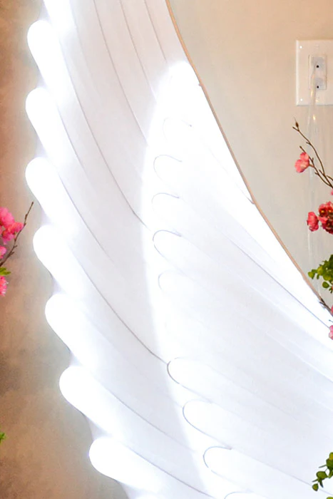 78.5" Lamp Angel Wings Stand White - Image 2