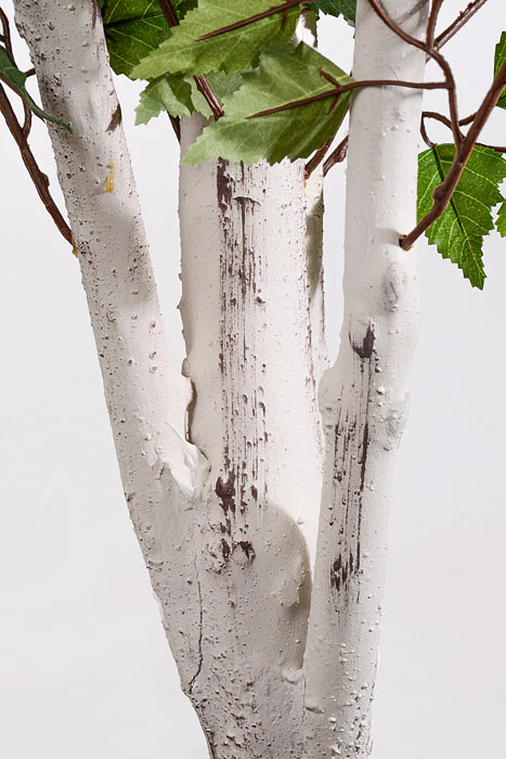 7Ft Artificial Birch Tree In Pot Green - Image 2
