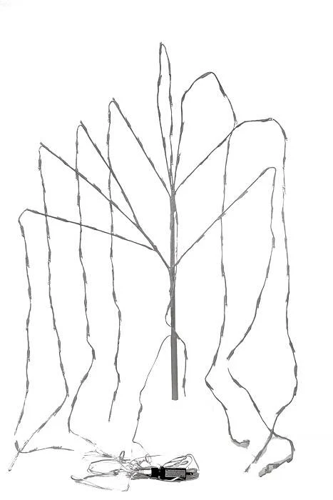 7ft Faux Twig Hanging Spray W/160 Led White - Image 2