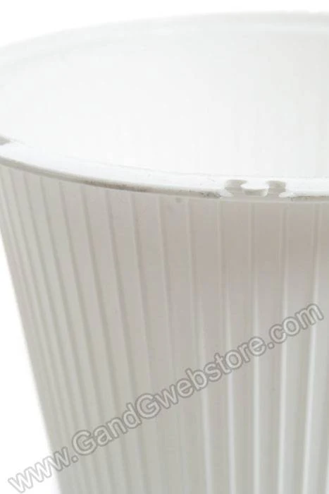 8.25" X 7" Plastic White Basket - Image 2