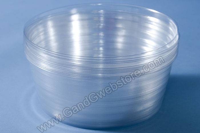 8.5" Plastic Deep Liners Clear Pkg/12 - Image 2