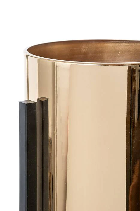 8.5" X 45" Copper Floral Metal Stand Gold/black - Image 2