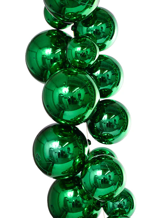 8.6 Ft Shiny Ball Garland Green - Image 2