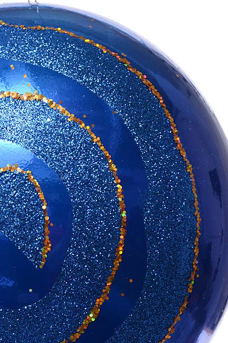 8" Candy Ornament W/glitter Blue - Image 2