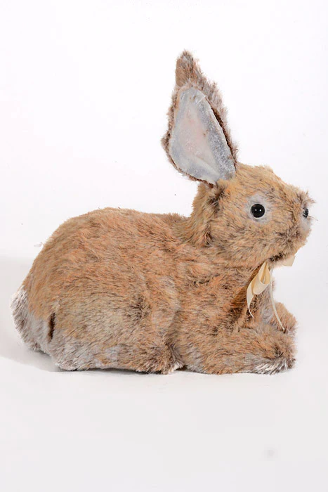 8" Faux Fur Bunny Natural - Image 2
