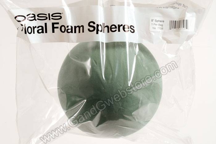 8" Floral Foam Sphere Green - Image 2