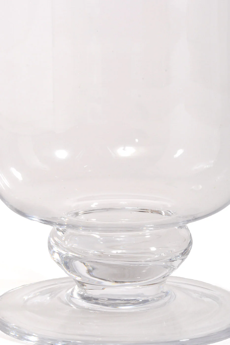 8" Glass Hurricane Vase Clear - Image 2