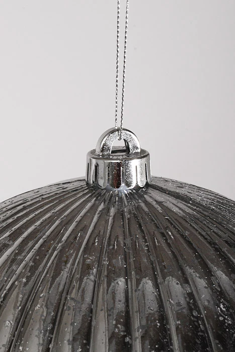 8" Mercury Ornament Ball Silver - Image 2