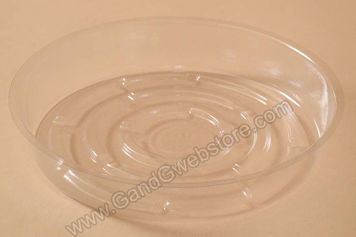 8" Plastic Saucer Clear Pkg/12 - Image 2