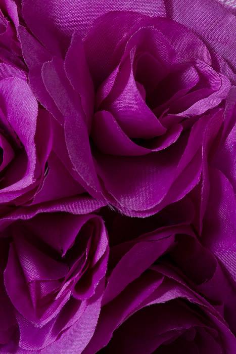 8" Rose Ball W/ribbon Purple - Image 2