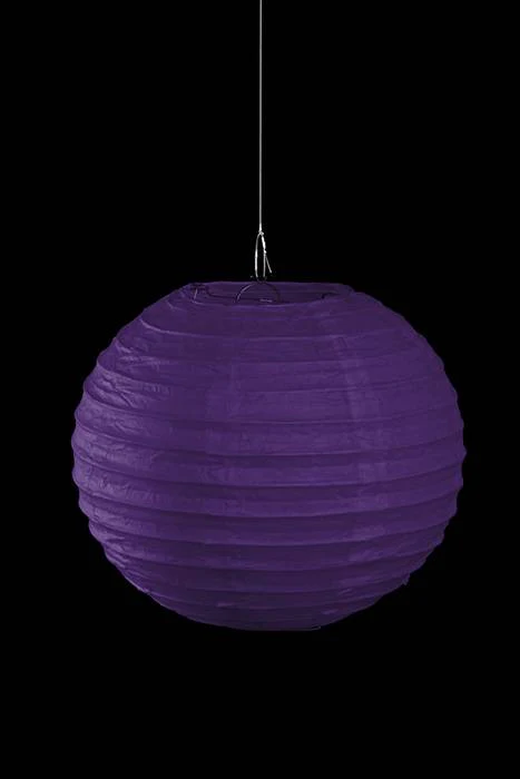 8" Round Paper Lantern Purple
